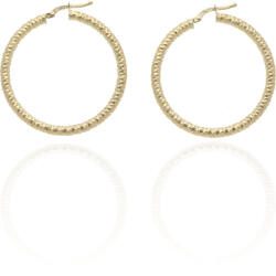 Gold earrings for ladies AU80142 - 14 karátos arany női karika fülbevaló - Ø 35 mm (AU80142)