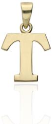 Gold letter pendants 14 K arany T Betű medál - AU-XS2-T-50 (AU-XS2-T-50)