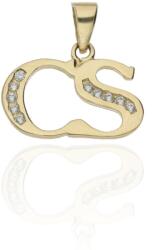 Gold letter pendants 14 K arany CS Betű medál - AU-XS1-CS-90 (AU-XS1-CS-90)