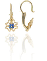 Gold earrings for ladies AU74771 - 14 karátos arany fülbevaló elöl kapcsolódó zárral (AU74771)