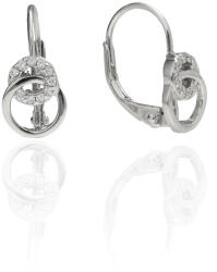 Fine Silver AG122475 - Ezüst hagyományos záras beakasztós női fülbevaló pár (AG122475)