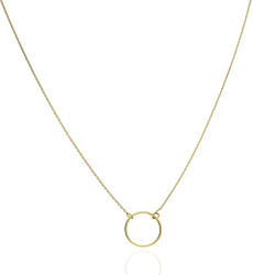 Gold necklaces AU85073 - 14 karátos arany nyaklánc kör medállal Hossz: 42+3 cm (AU85073)
