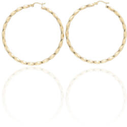 Gold earrings for ladies AU73942 - 14 karátos arany női karika fülbevaló (AU73942)