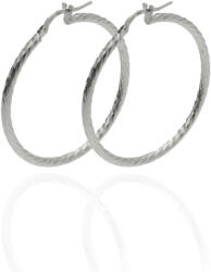 Fine Silver AG123736 - Ezüst karika fülbevaló pár sorompó zárral (AG123736)
