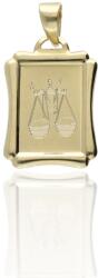 Gold horoscope pendants 14 karátos arany mérleg horoszkóp medál - AU1-1-6-07-80 (AU1-1-6-07-80)