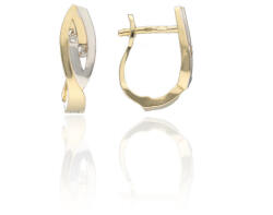 Gold earrings for ladies AU73480 - 14 karátos arany női fülbevaló Francia patentzárral (AU73480)