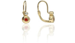 Gold earrings for ladies AU83157 - 14 karátos arany fülbevaló elöl kapcsolódó zárral (AU83157)
