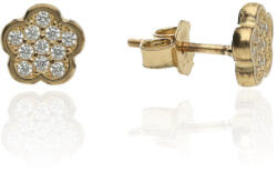 Gold earrings for ladies AU84102 - 14 karátos arany női beszúrós fülbevaló (AU84102)