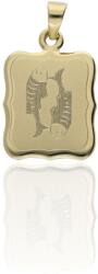 Gold horoscope pendants 14 karátos arany halak horoszkóp medál - AU1-1-7-12-90 (AU1-1-7-12-90)