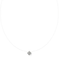 Fine Silver AG122460 - Nyaklánc damilból köves ezüst medállal (AG122460)