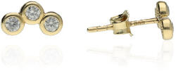 Gold earrings for ladies AU82505 - 14 karátos arany női beszúrós fülbevaló pár (AU82505)
