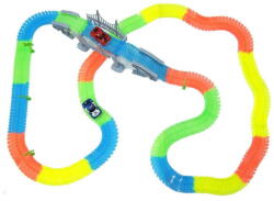 AMEWI Jucarie creativa AMEWI Pista flexibila de curse cu 2 masinute led Magic Traxx Hipodrom cu 373 piese (100615)