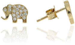 Gold earrings for ladies AU81770 - 14 karátos arany női beszúrós fülbevaló pár (AU81770)