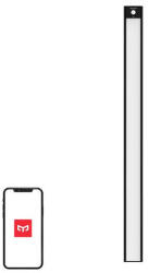 Yeelight bútorvilágítás mozgásérzékelővel, 2700k, 60cm, fekete (YLCG006-b)