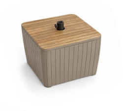 Keter Deco Luzon műrattan napernyőtartós kerti asztal (271473) - everyo
