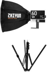 ZhiyunTech Zhiyun Molus G60 LED 60W 2700-6500K Combo cu stativ (MOLUS-G60-COMBO/LS200F2)