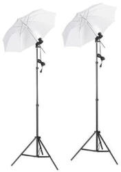  Kit lumini foto-video E27 45W cu umbrela difuzie si stativ x 2 buc (EREISE-KIT-UMBx2/FX08x2)
