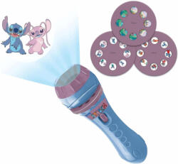 Lexibook Disney Stitch zseblámpa és projektor 3 cserélhető dia koronggal, 24 karakterrel (VGILEXLTC050D)