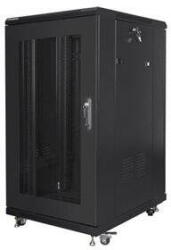 Lanberg Cabinet rack LANBERG FF01-6822-23B 19" de podea 22U 600x800 mm cu usa mesh, negru (FF01-6822-23B)