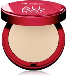 AA Wings of Color All Day Long Pressed Setting Powder pudra compacta cu efect matifiant culoare 02 Natural Medium 9 g