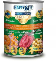 Happy&Fit Superior Dog Monoprotein Konzerv Friss Vaddisznóhús sütőtökkel, burgonyával 400g - grandopet