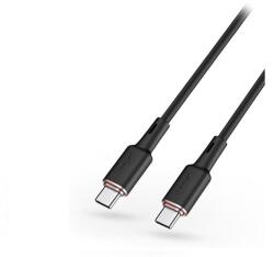 ACEFAST USB Type-C - USB Type-C adat- és töltőkábel 1, 2 m-es vezetékkel - ACEFAST C2-03 Mellow Charging Data Cable - 60W - feket