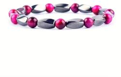 Silver Star Emeraldmist női karkötő, Hematite Rose Agate, 23 cm (22374)