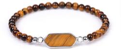 Silver Star Moonfire női karkötő, barna, Tiger Eye, 21 cm (22236)