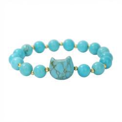 Silver Star Amberlight női karkötő, kék, Syn. Turquoise, 23 cm (22268)