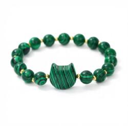 Silver Star Shadowpine női karkötő, zöld, Syn. Malachite, 21 cm (22277)