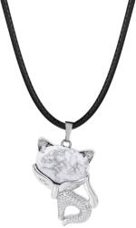 Silver Star Lightstorm női nyaklánc, macska, Howlite, 45 cm (22467)