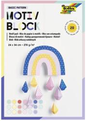 Bringmann Folia Paper Basic Rainbow dekorkarton 2 oldalas 24x34cm 270g 20 lap vegyes minta 48249 (FL48249)