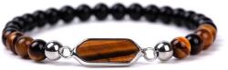 Silver Star Rubyfall női karkötő, Black Onyx Tiger Eye, 21 cm (22368)