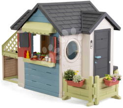 Smoby Căsuță Restaurant cu grădină la intrare Chef House Life Smoby cu bucătărie extensibilă și filtru UV, de la 24 luni (SM810307-P) Casuta pentru copii