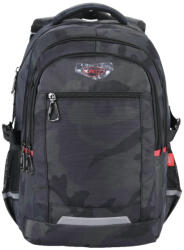 DACO Ghiozdan scoala Daco GH5017, 4 compartimente, 46 x 33 x 18 cm, Negru (GH5017)