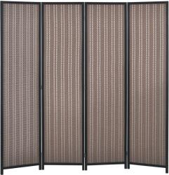 HomCom Paravan din lemn divizor de cameră cloison de séparation pliabil 4 panouri 180 x 180 cm maro | Aosom Romania (830-700V00BN)