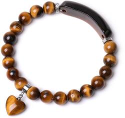 Silver Star Onyxwood női karkötő, barna, Tiger Eye, 21 cm (22383)