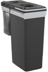 MaxDeco Beépíthető Smart Inox hulladékgyűjtő szemetes egy 26 literes és egy 7 literes rekesszel (9157)