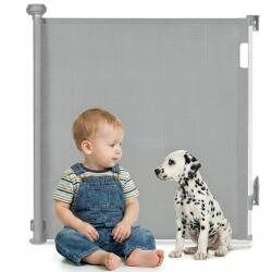 Lionelo Grilaj de siguranta LIONELO THEA pentru copii si animale, 80 cm inaltime, extensibil 140 cm (LO-THEA GREY CONRETE)
