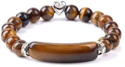 Silver Star Velvetsky női karkötő, barna, Tiger Eye, 21 cm (22262)