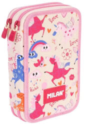 MILAN Penar echipat Milan 1264FLCBG, 2 fermoare , Motiv flowicorn, Bej (081264FLCBG) Penar