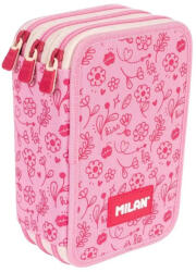 MILAN Penar echipat Milan 1364FLCP, 3 fermoare, Motiv flowicorn, Roz (081364FLCP) Penar