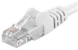 PremiumCord Patchcord UTP RJ45-RJ45 Cat. 5e 2m, alb, "UTP-5E-2-W