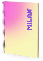 MILAN Caiet cu spira A4 Milan 57142E90SNY, 90 file, 95 g/mp, dictando, Motiv sunset (57142E90SNY)