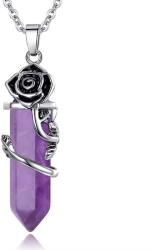Silver Star Northwind női nyaklánc, rózsa, Amethyst, 45 cm (22442)