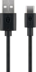 Goobay USB 2.0 Type C Átalakító Fekete 1m 45735 (45735)