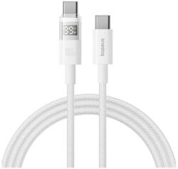 Baseus USB 2.0 Type C Összekötő Fehér 1m DISPLAY II P10382702211-00 (P10382702211-00)