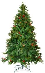  Műfenyő - 210 cm - PE/PVC - piros bogyókkal