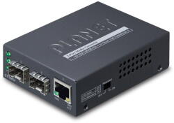 Planet Technology Corp Media convertor 10/100/1000Base-T to Dual 1000Base-X SFP (1 TP, 2 (GT-1205A) - vexio