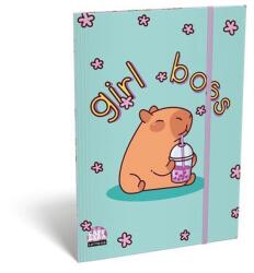 LOLLIPOP Gumis mappa karton A5 Capybara mintás lányos TICGMLCBA5 (TICGMLCBA5)